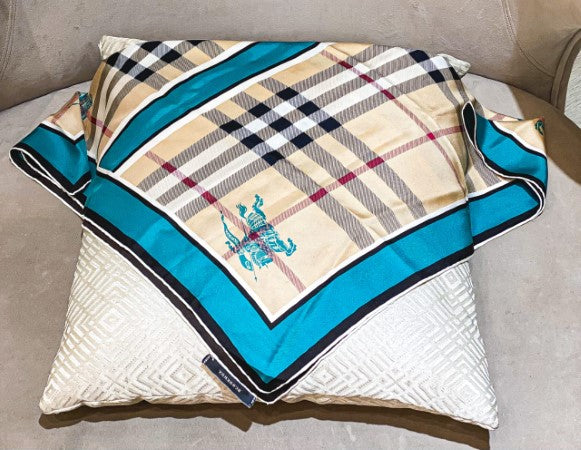 Burberry Bicolor Haymarket Square Scarf-Scarf-Burberry-The Closet Egypt