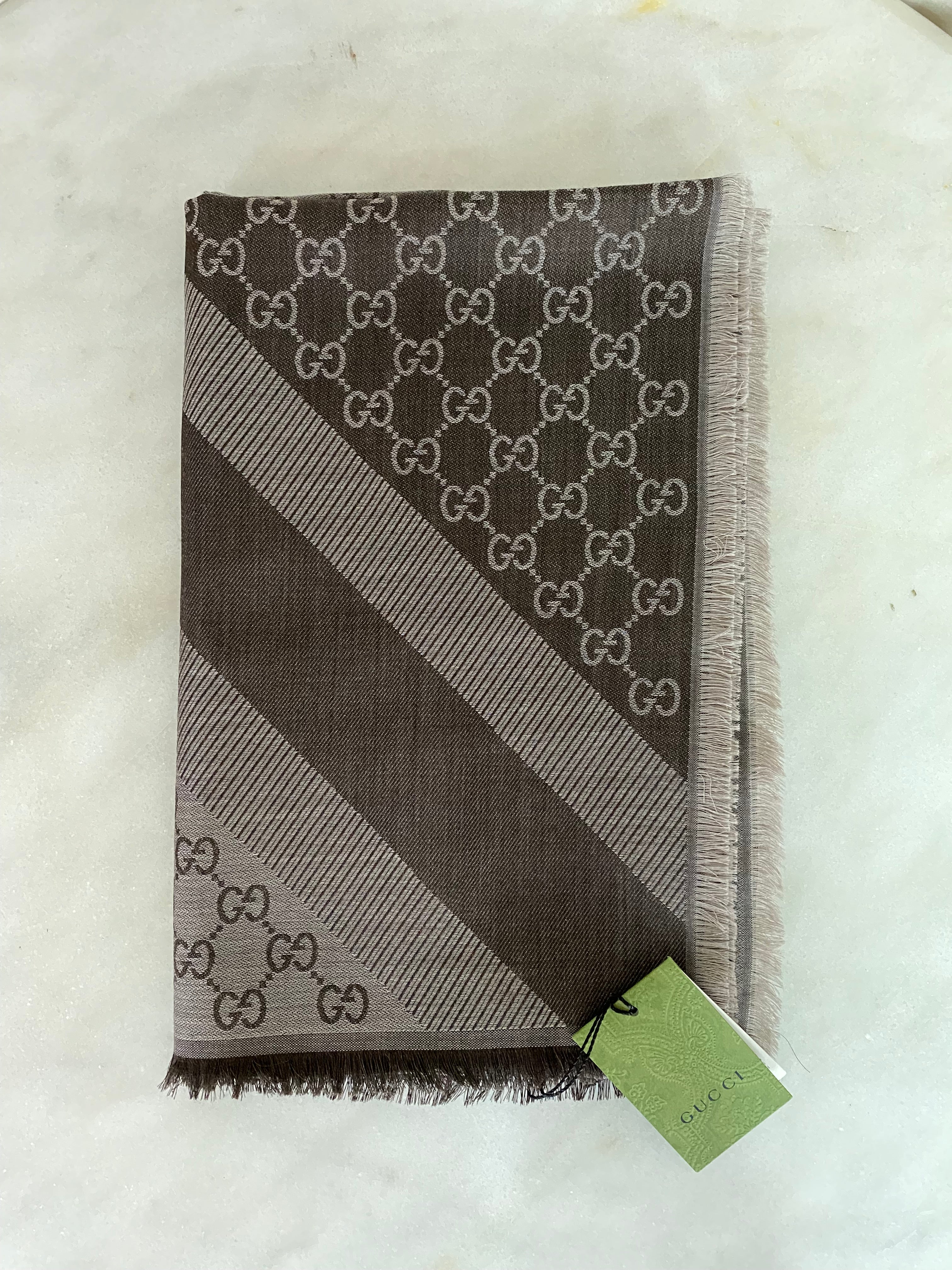 Gucci Brown GG Scarf-Scarf-Gucci-The Closet Egypt