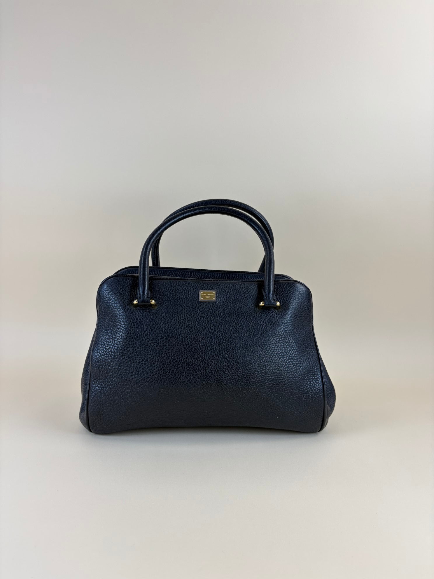 Dolce & Gabbana Black Double Zip Tote Bag