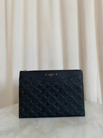 Louis Vuitton Black Monogram Empreinte Daily Pouch-Pouch-Louis Vuitton-The Closet Egypt