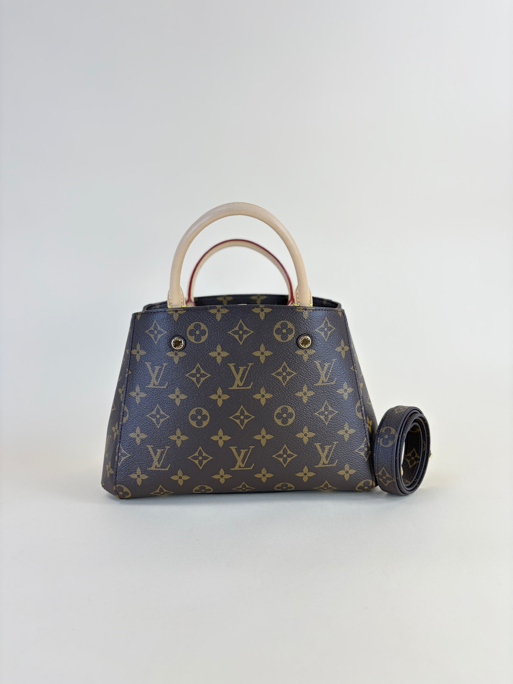 Louis Vuitton Monogram Montaigne BB Tote Bag with Strap