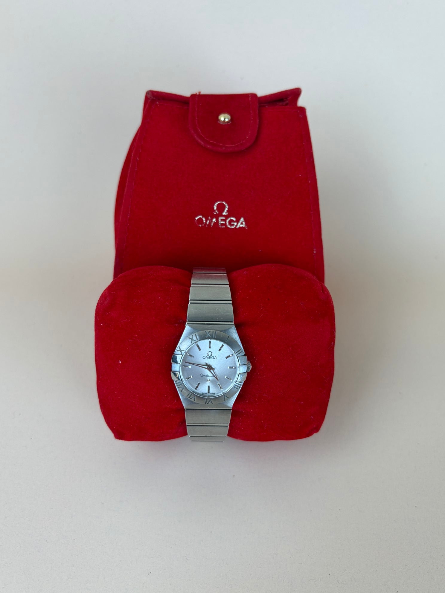 Omega Stainless Steel ladies silver Constellation 25mm Watch