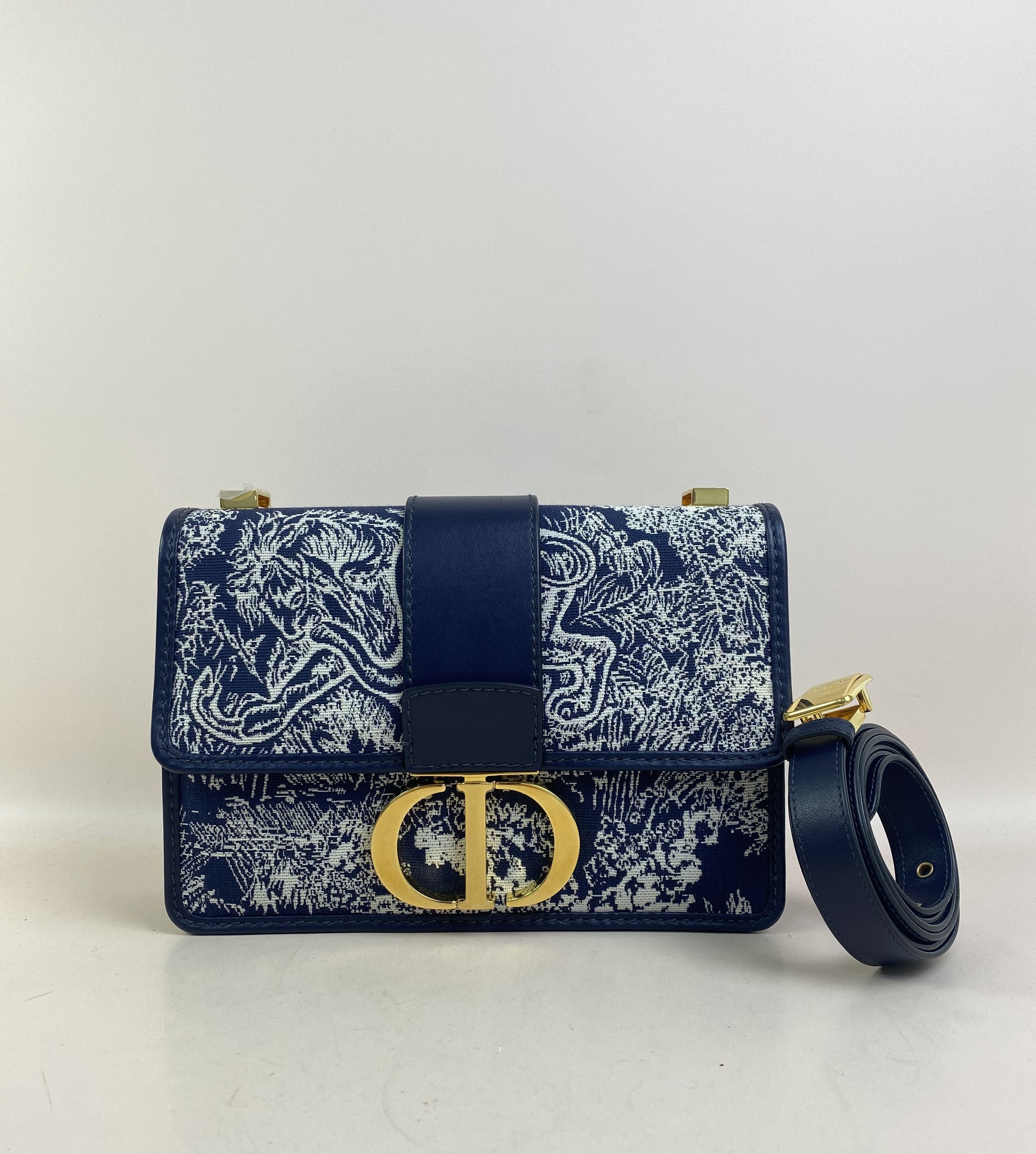 Christian Dior Navy Montaigne 30 CD Bag