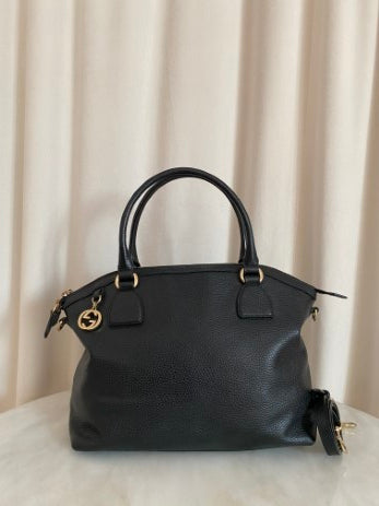 Gucci Black Tote Charm Dome Satchel Bag-handbag-Gucci-The Closet Egypt
