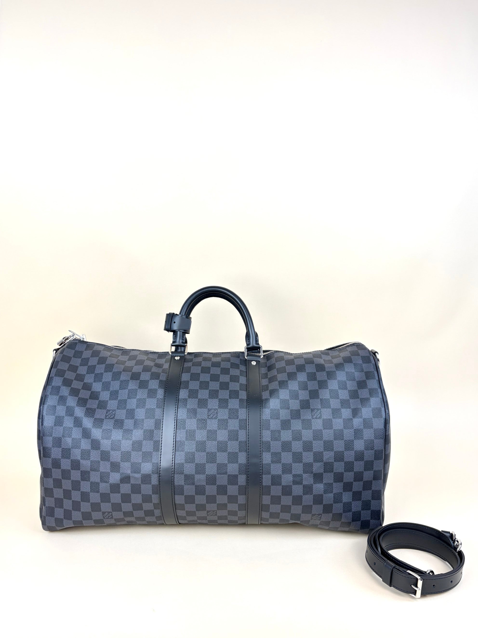 Louis Vuitton Damier Graphite Keepall Bandouliere 55 Bag