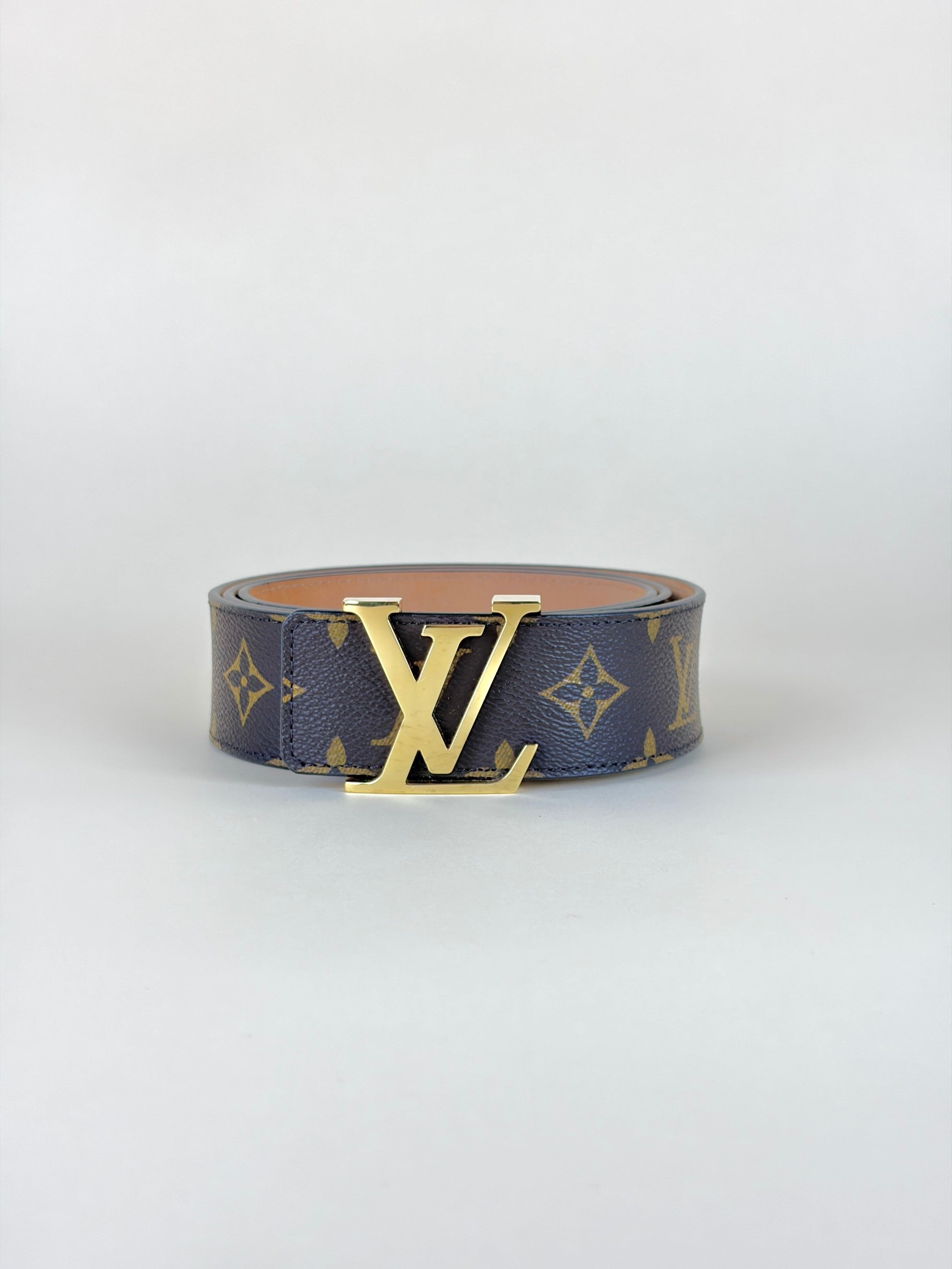 Louis Vuitton Monogram Beige Initiales Belt 40