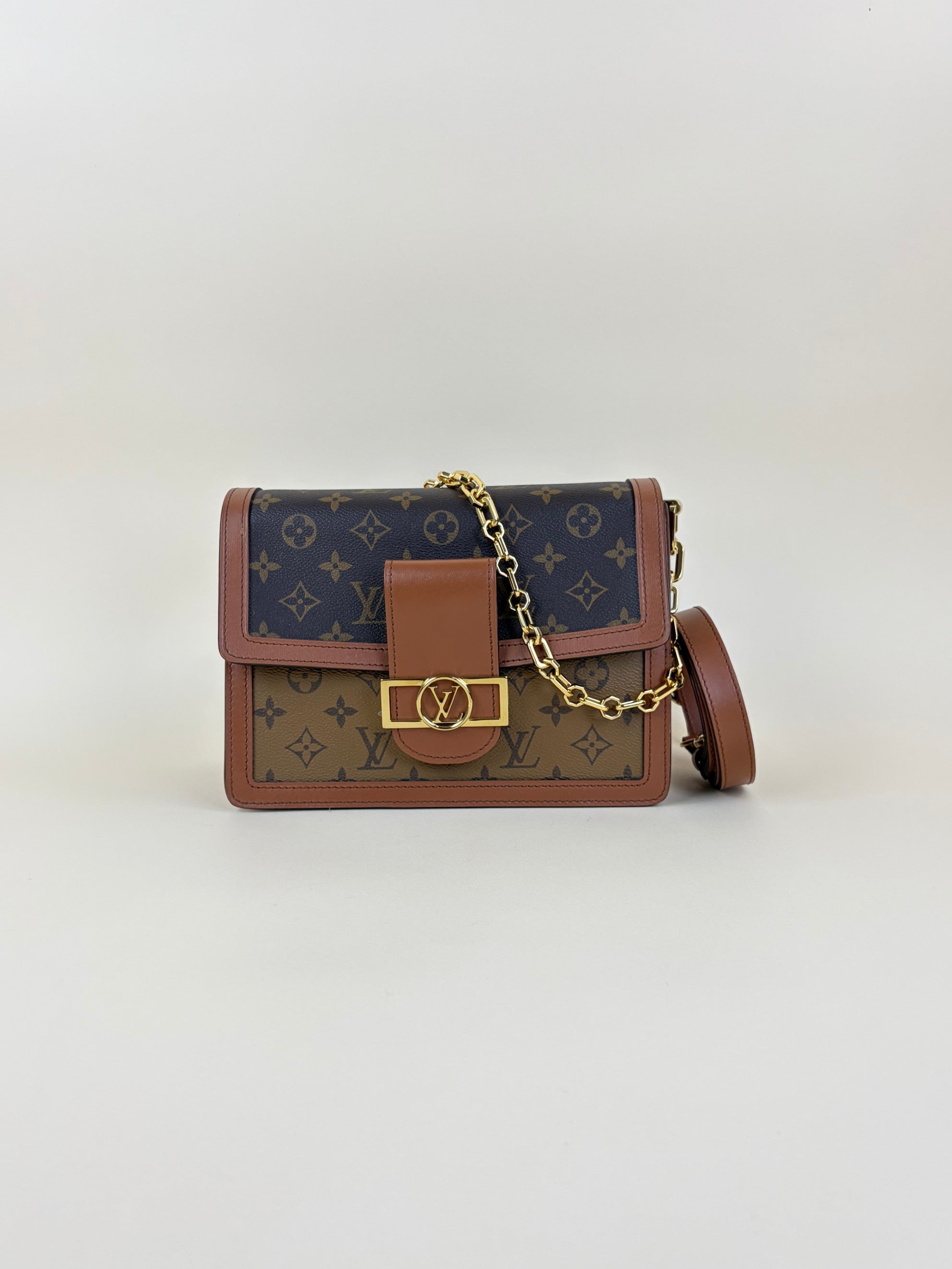 Louis Vuitton Monogram Reverse Dauphine MM Shoulder Bag