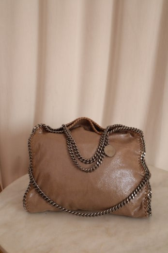 Stella Mccartney Cafe Falabella Shiny Bag W/ 3 Chain-handbag-Stella Mccartney-The Closet Egypt