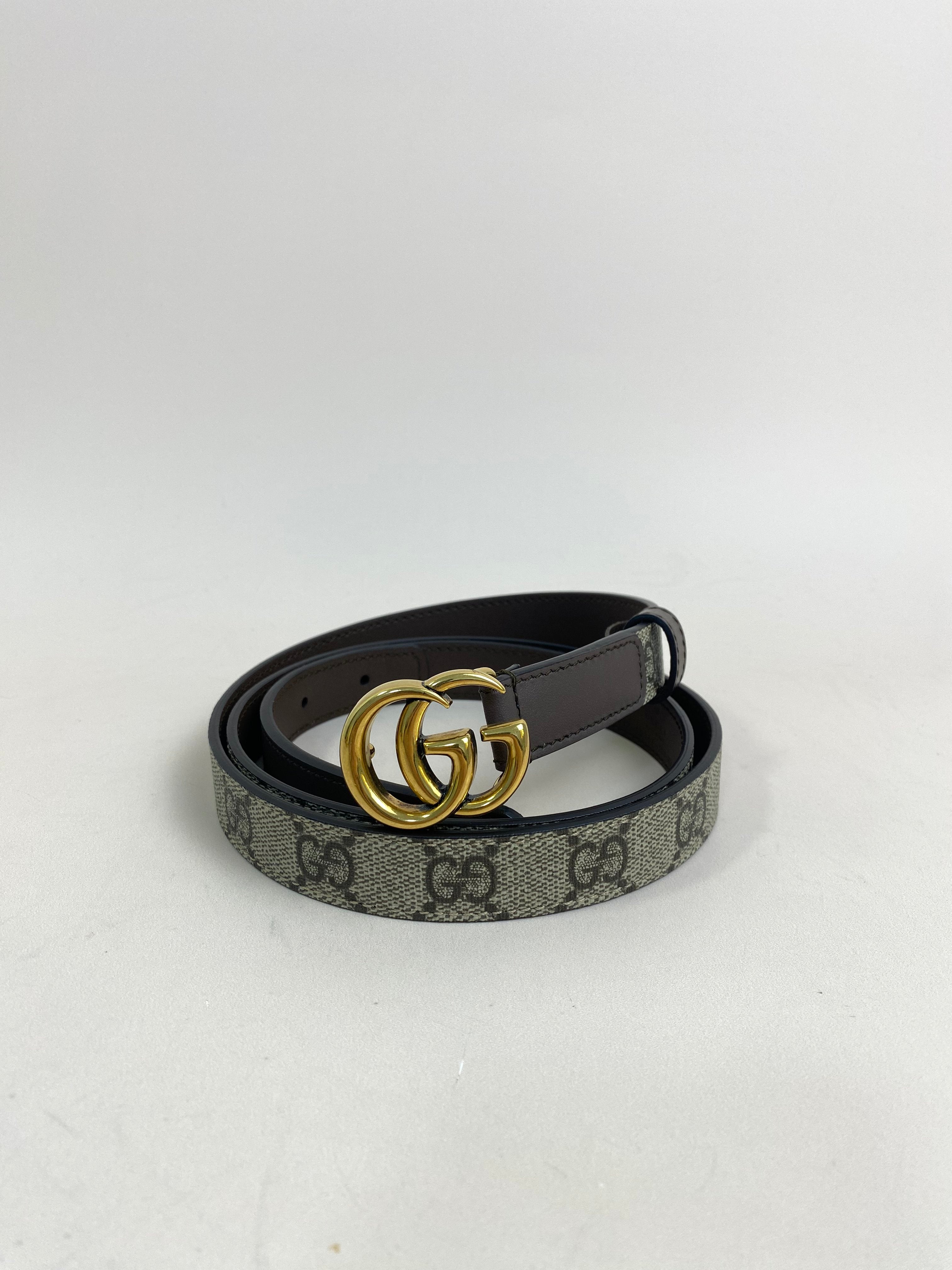 Gucci Bicolor GG Marmont Belt 42