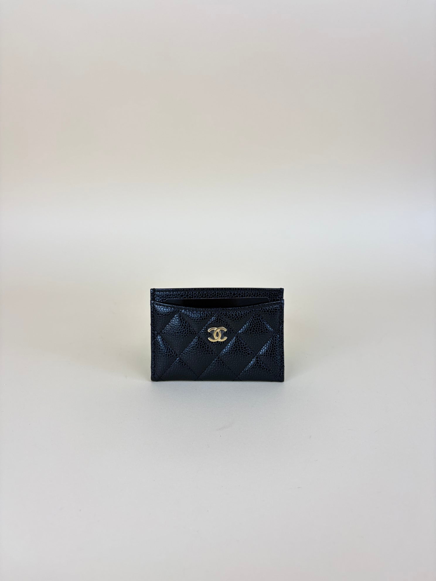 Chanel Black Quilted Card Holder