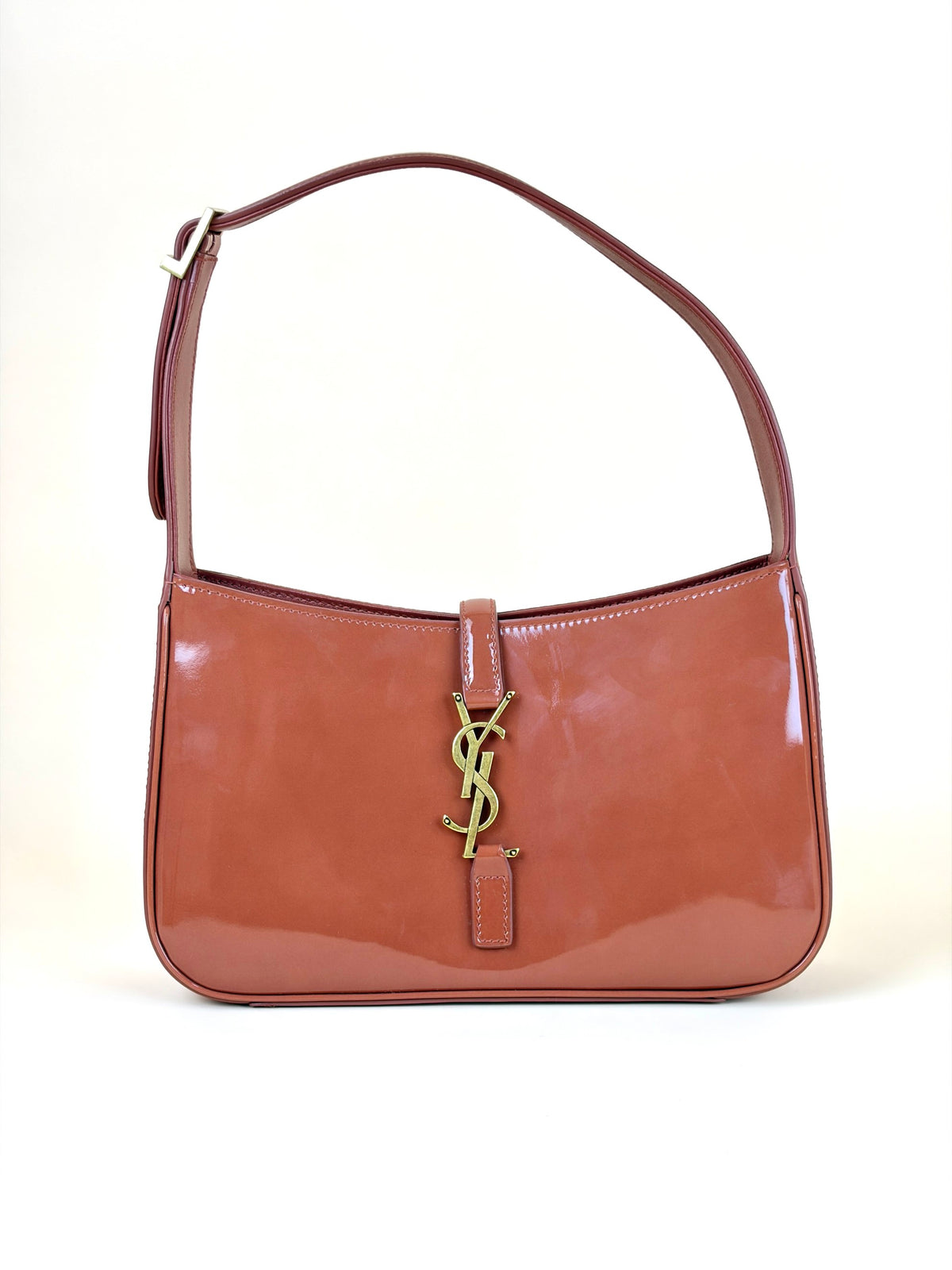 YSL mild rose patent leather LE5A7 hobo bag
