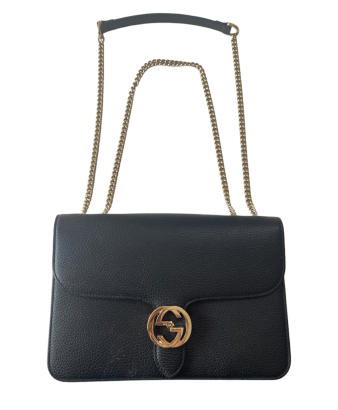 Gucci Black Interlocking Shoulder Bag-handbag-Gucci-The Closet Egypt