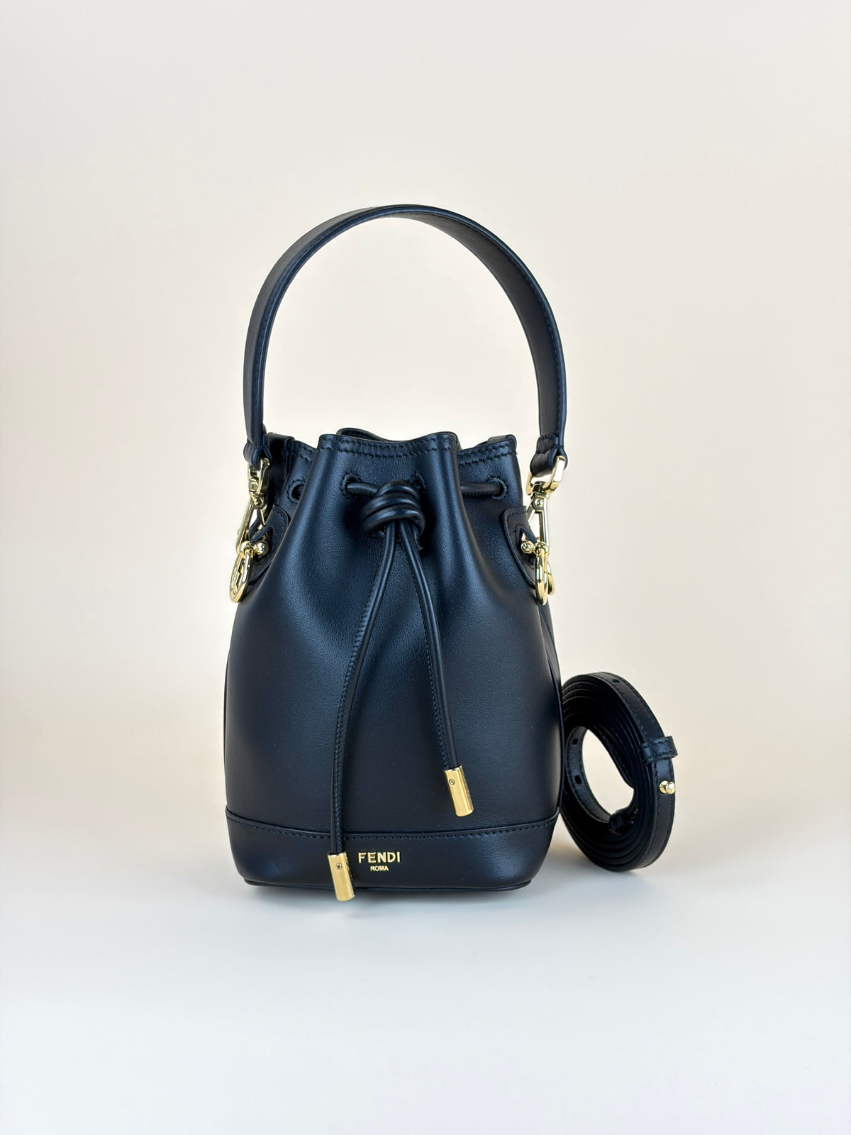 Fendi Black calfskin Mon Tresor Mini Bucket Bag