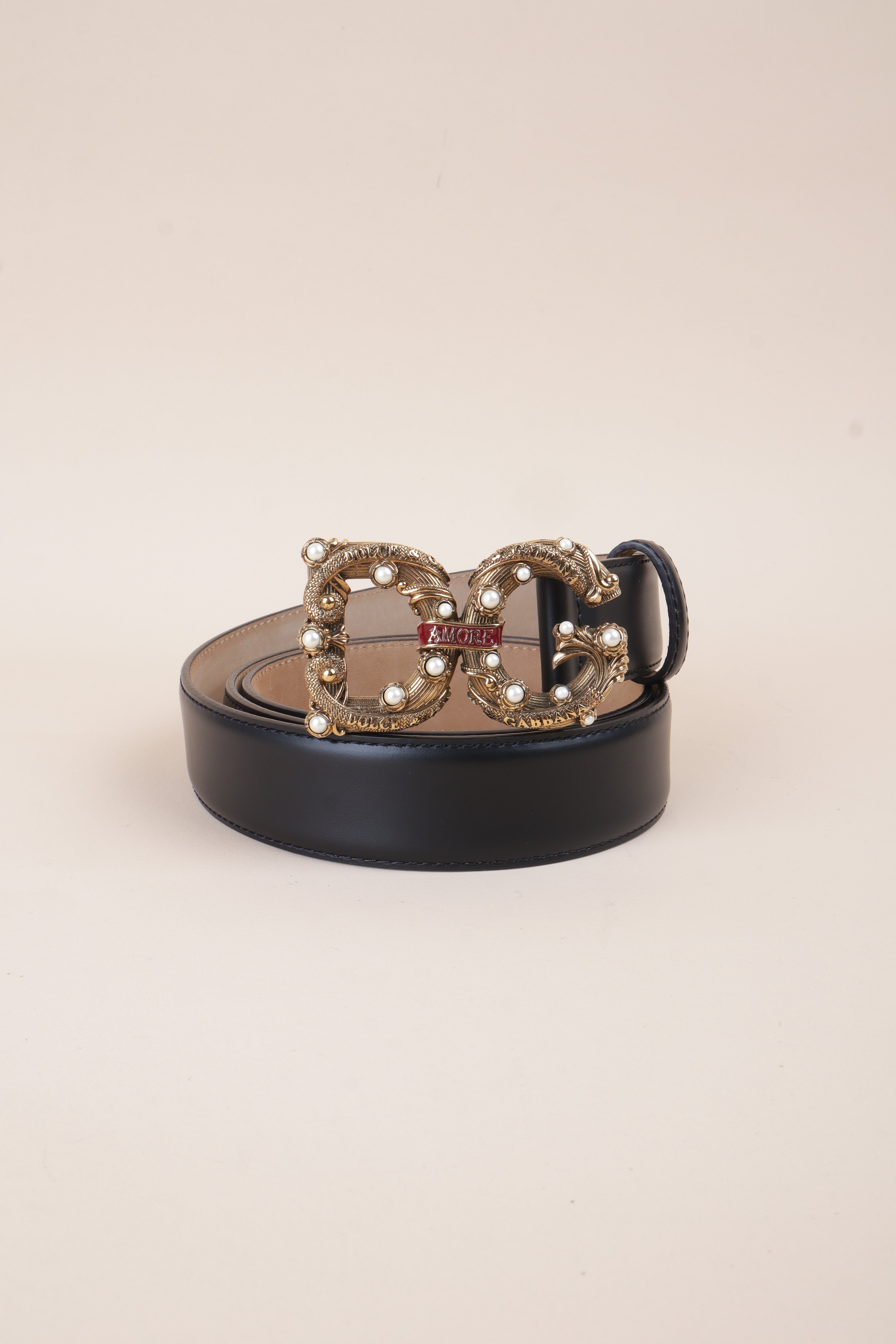 Dolce & Gabbana Black calfskin with DG logo