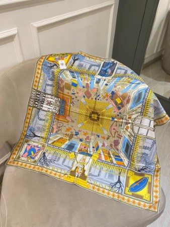 Hermes Multicolor Silk Scarf-Scarf-Hermes-The Closet Egypt