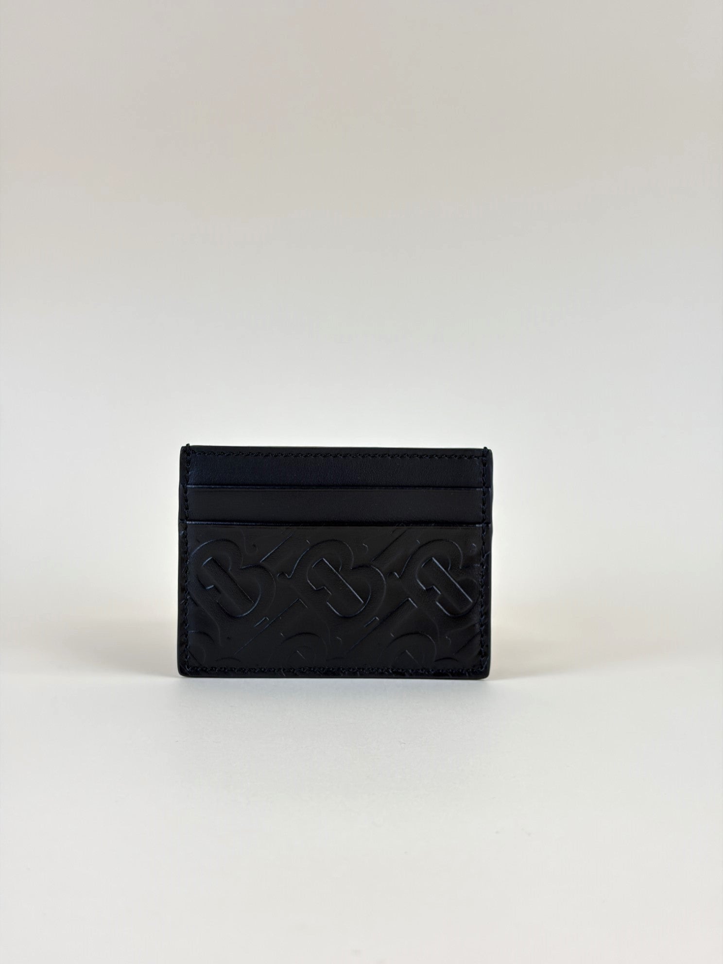Burberry Black Sand on TB Monogram Card Holder