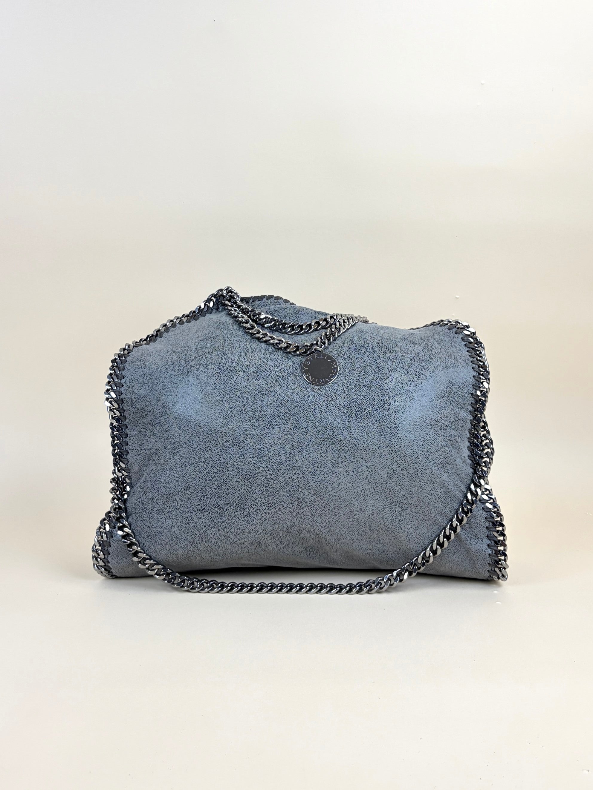 Stella Mccartney Grey Falabella Fold Over Tote Bag