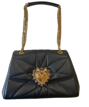 Dolce & Gabbana Black Devotion Shoulder Bag-handbag-Dolce & Gabbana-The Closet Egypt