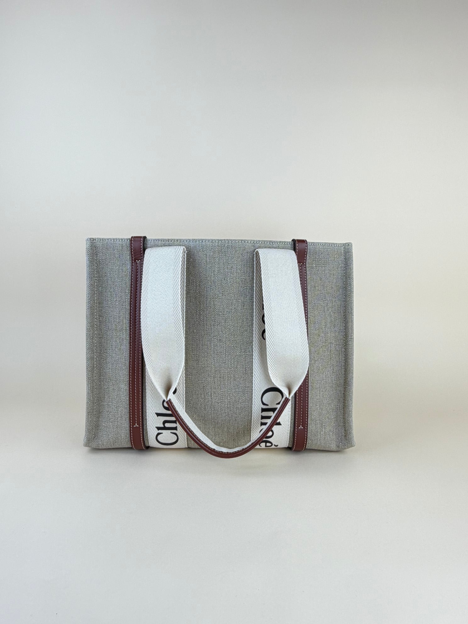 Chloe woody bicolor medium tote bag