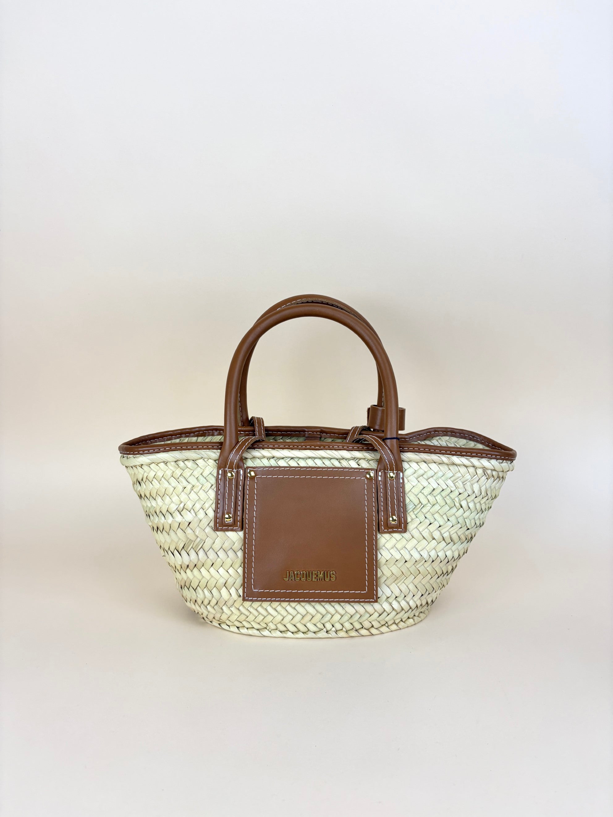 Jacquemus Light Brown The Small Soli Raphia Beach Basket Bag