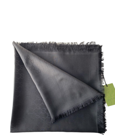 Gucci Black GG Scarf-Scarf-Gucci-The Closet Egypt