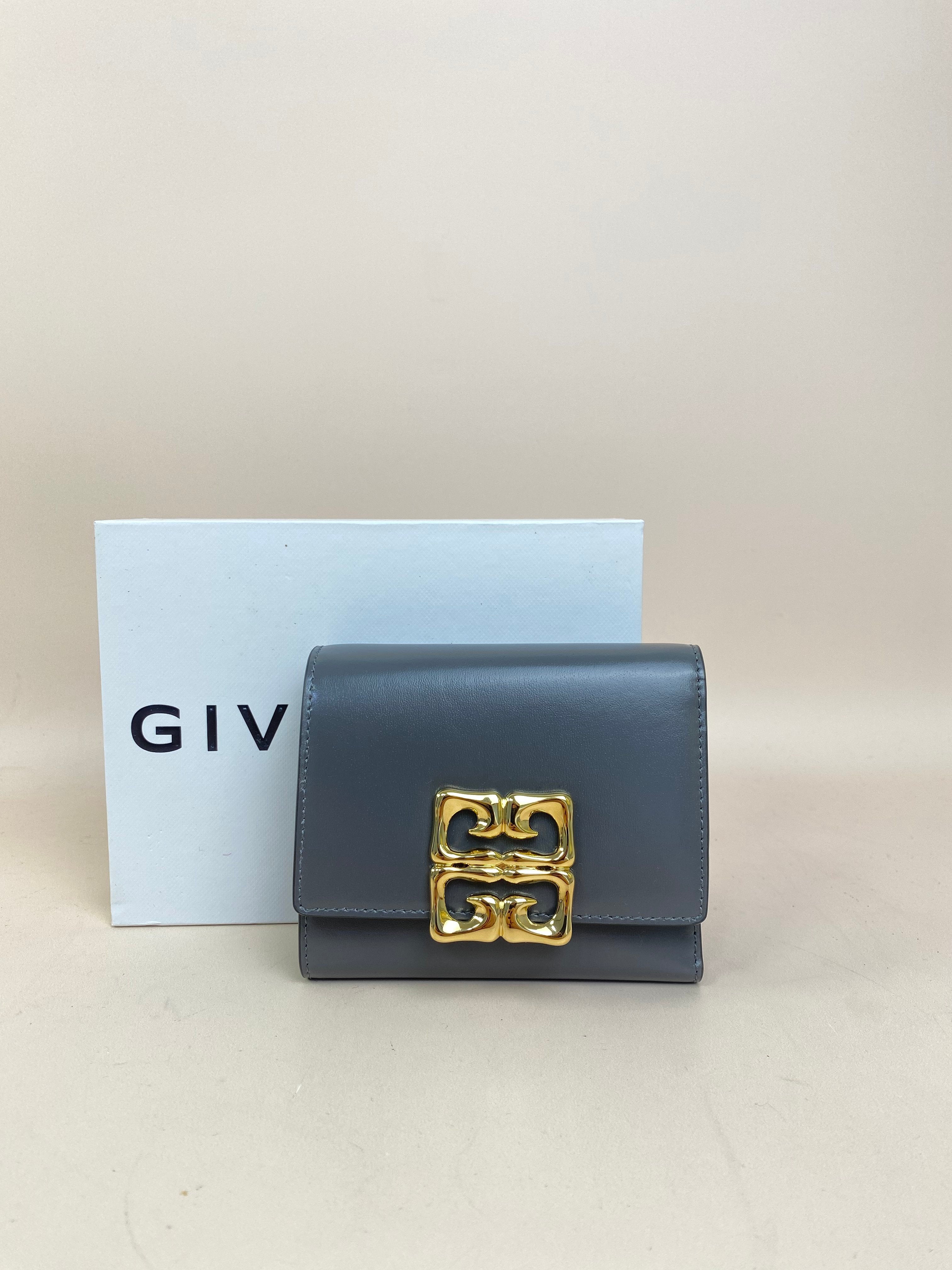 Givenchy Grey 4G Liquid Small Wallet