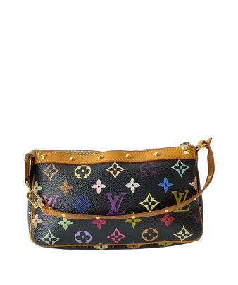 Louis Vuitton Black Mulicolor Monogram Takashi Murakami Pochette-Pochette-Louis Vuitton-The Closet Egypt