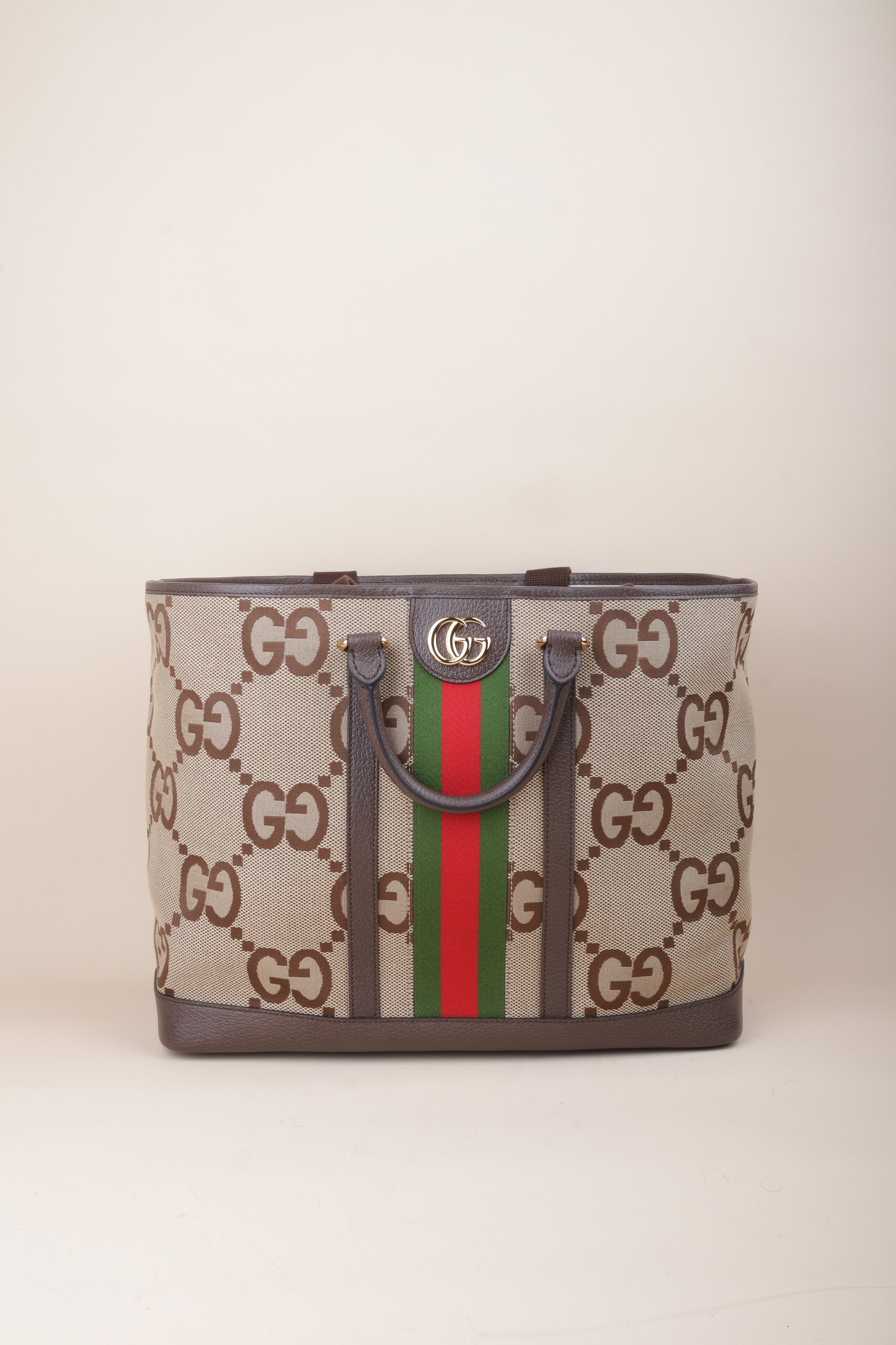 Gucci Brown GG Jumbo Shopping Ophidia Bag
