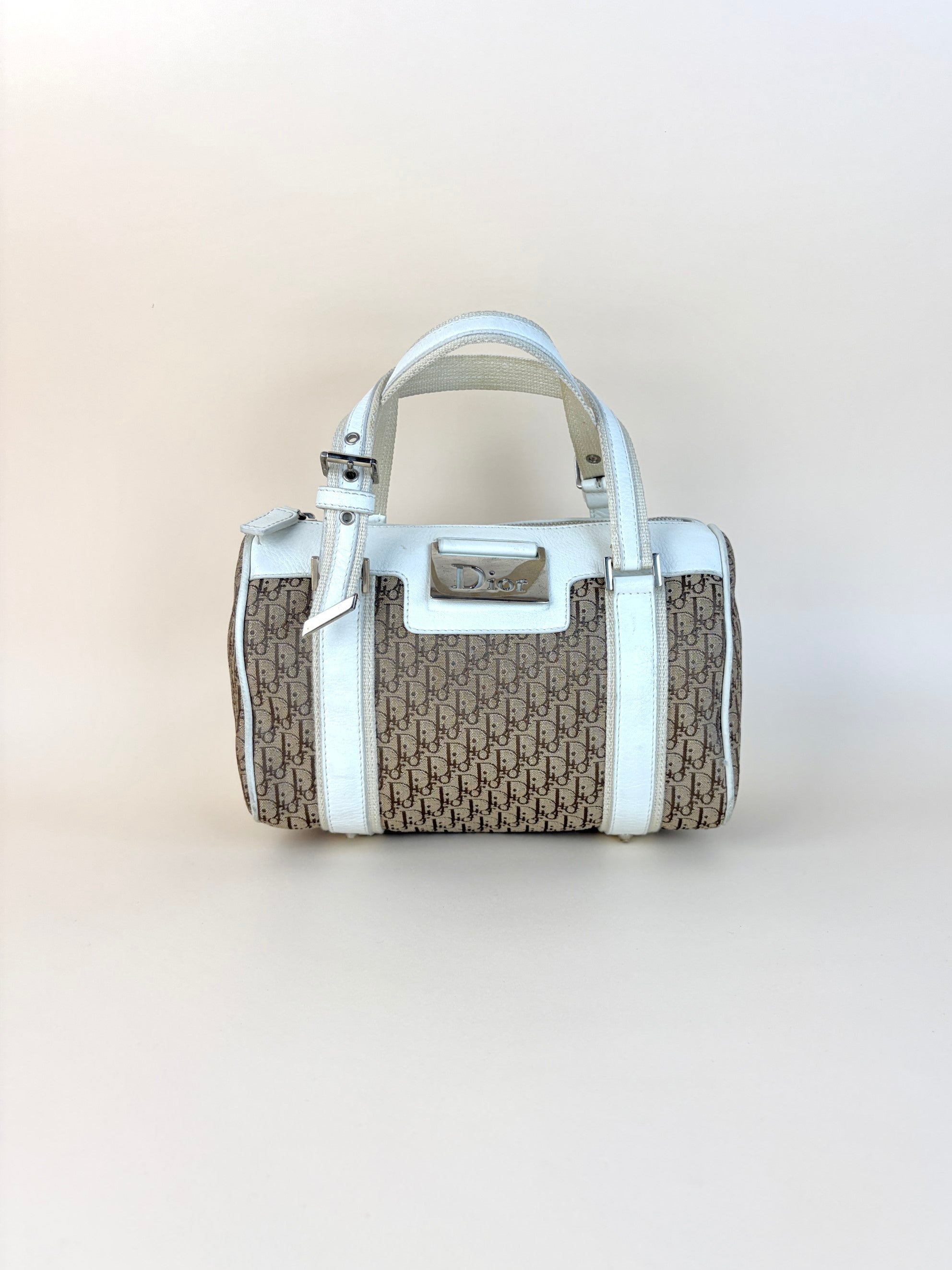 Christian Dior Bicolor Diorissimo Bowler Bag