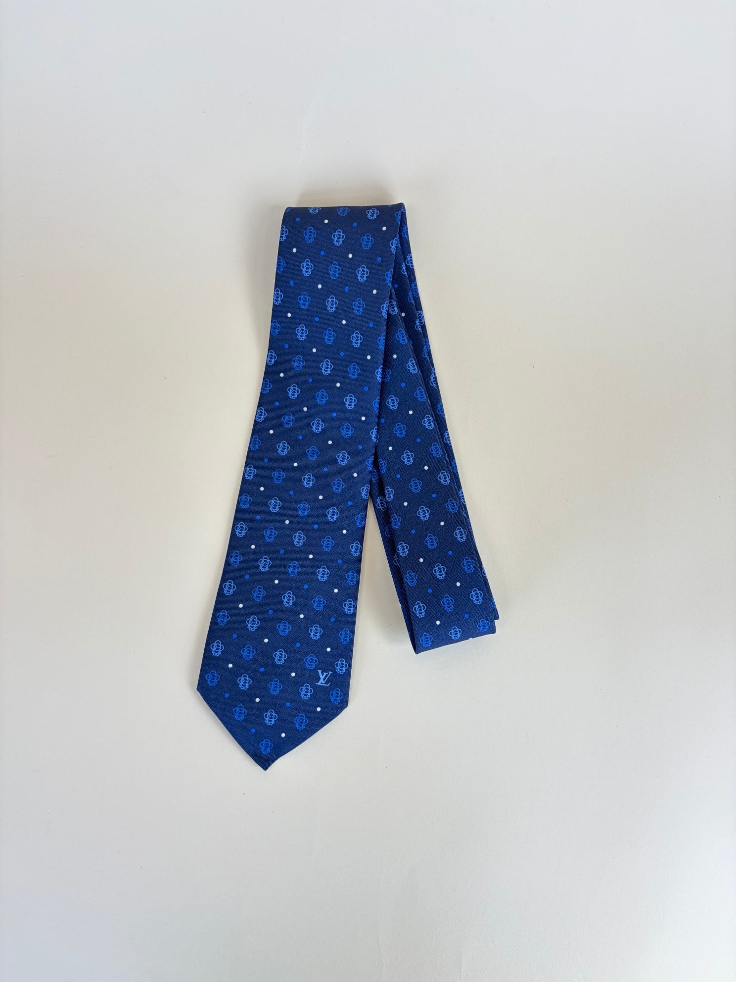 Louis Vuitton Navy Vivienne Outline Tie