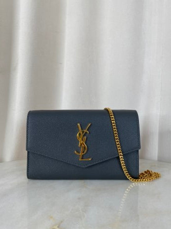 YSL Grey Uptown WOC-Wallet Chain-YSL-The Closet Egypt