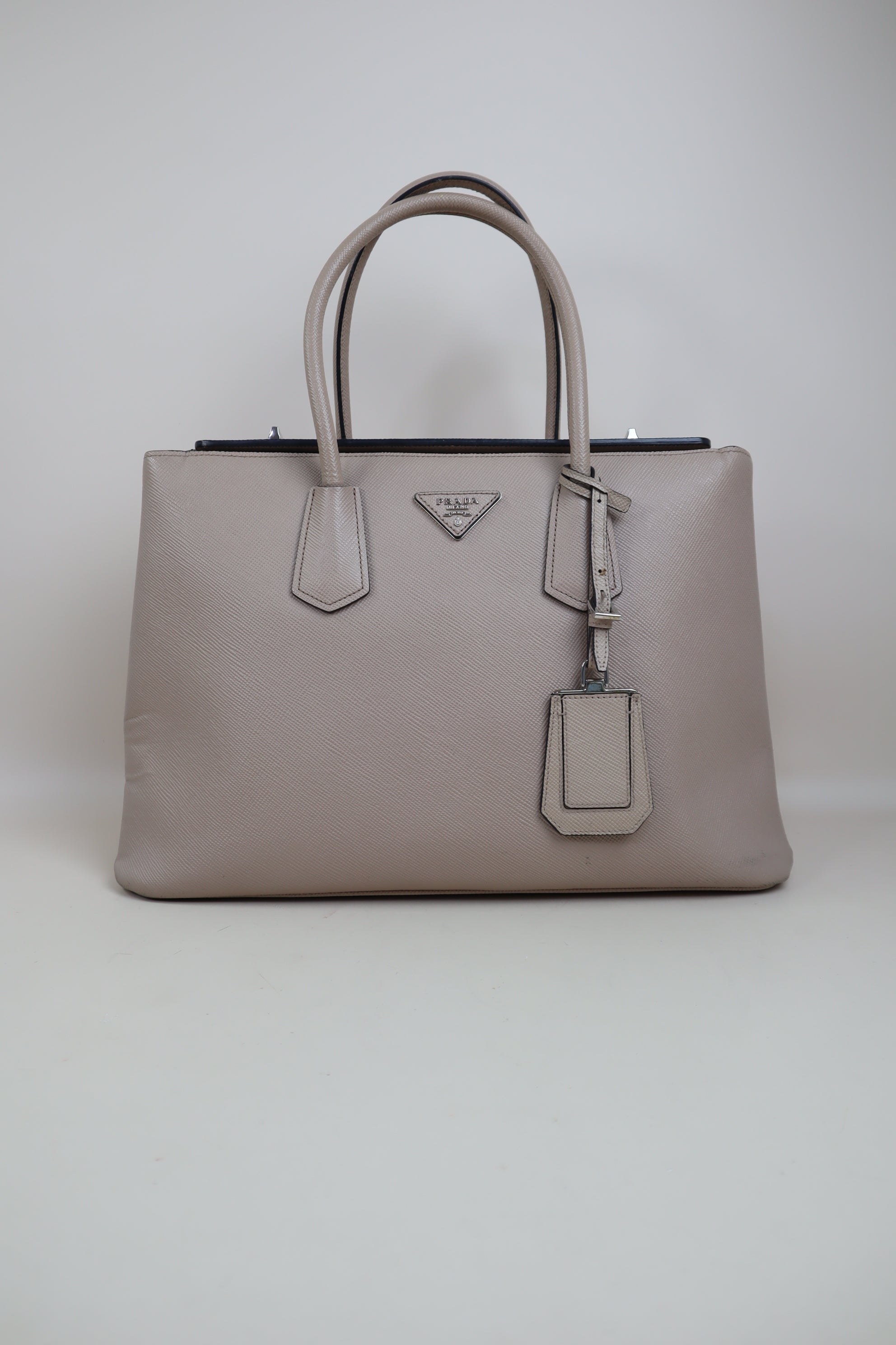 Prada Nude Twin Tote Bag