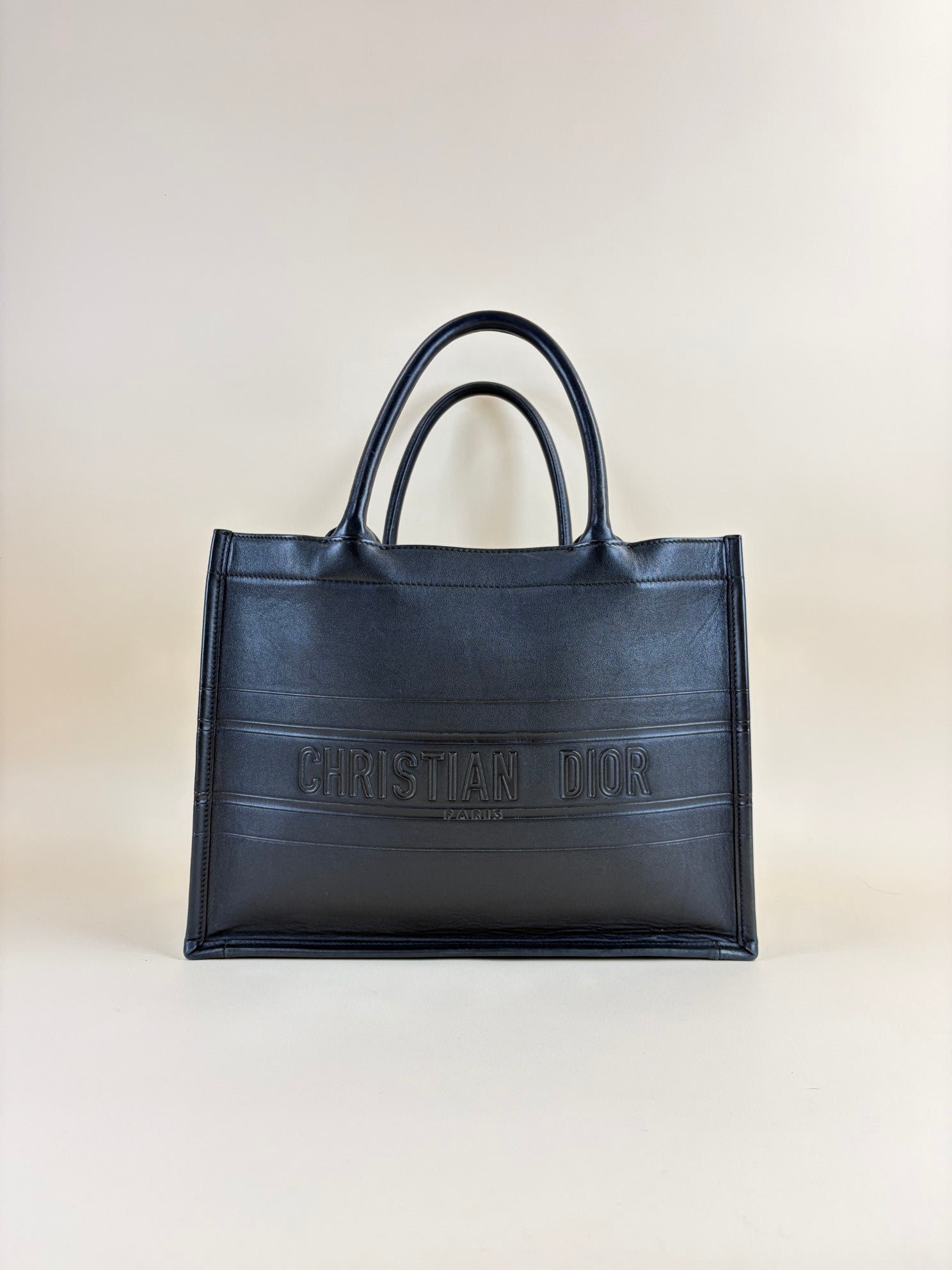 Christian Dior Black Medium Book Tote Bag