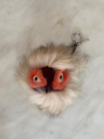 Fendi Tricolor Rabbit Fur Fox Monster Bag Charm-Bag Charm-Fendi-The Closet Egypt
