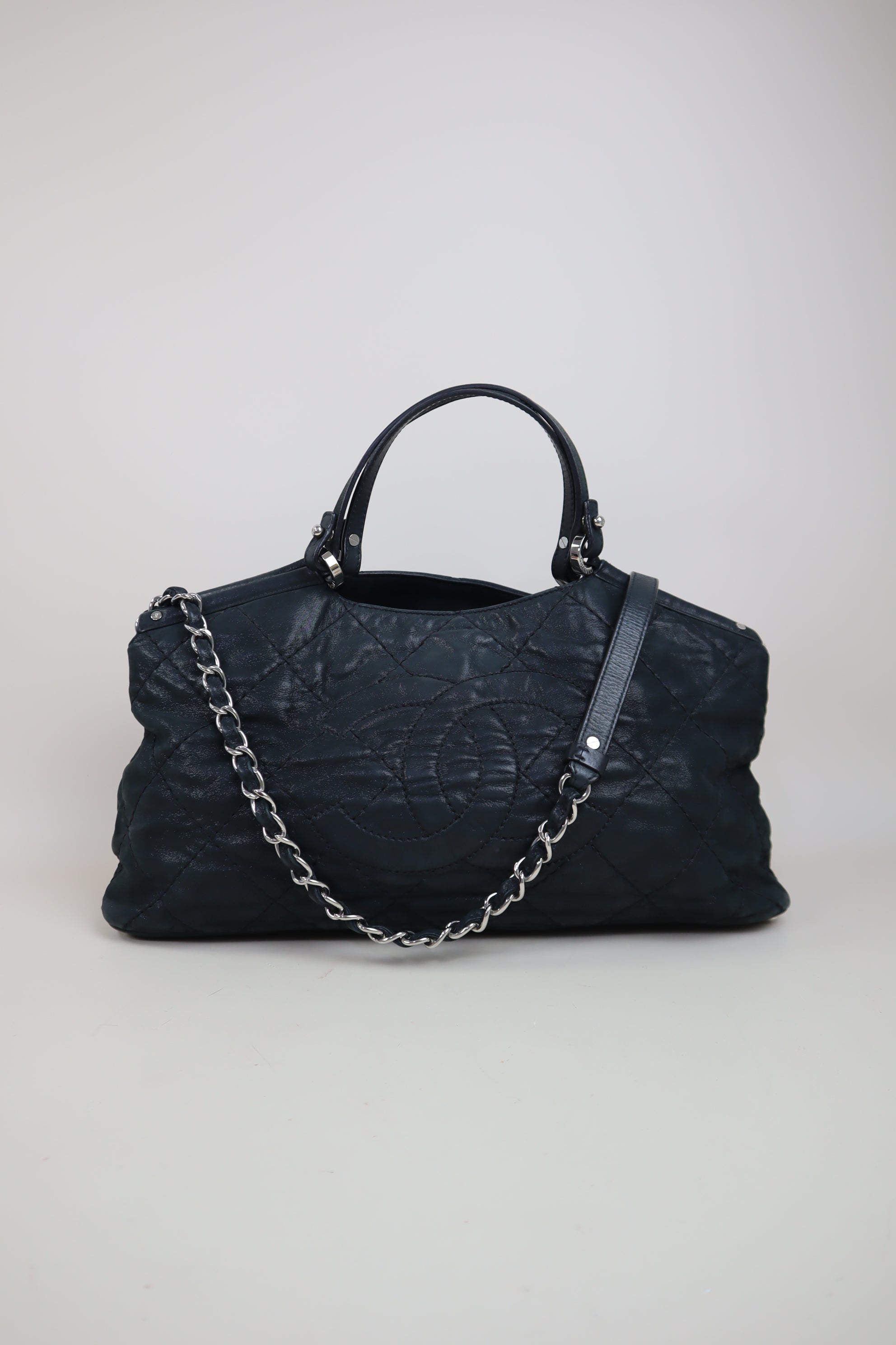 Chanel Black Iridescent CC Tote Bag