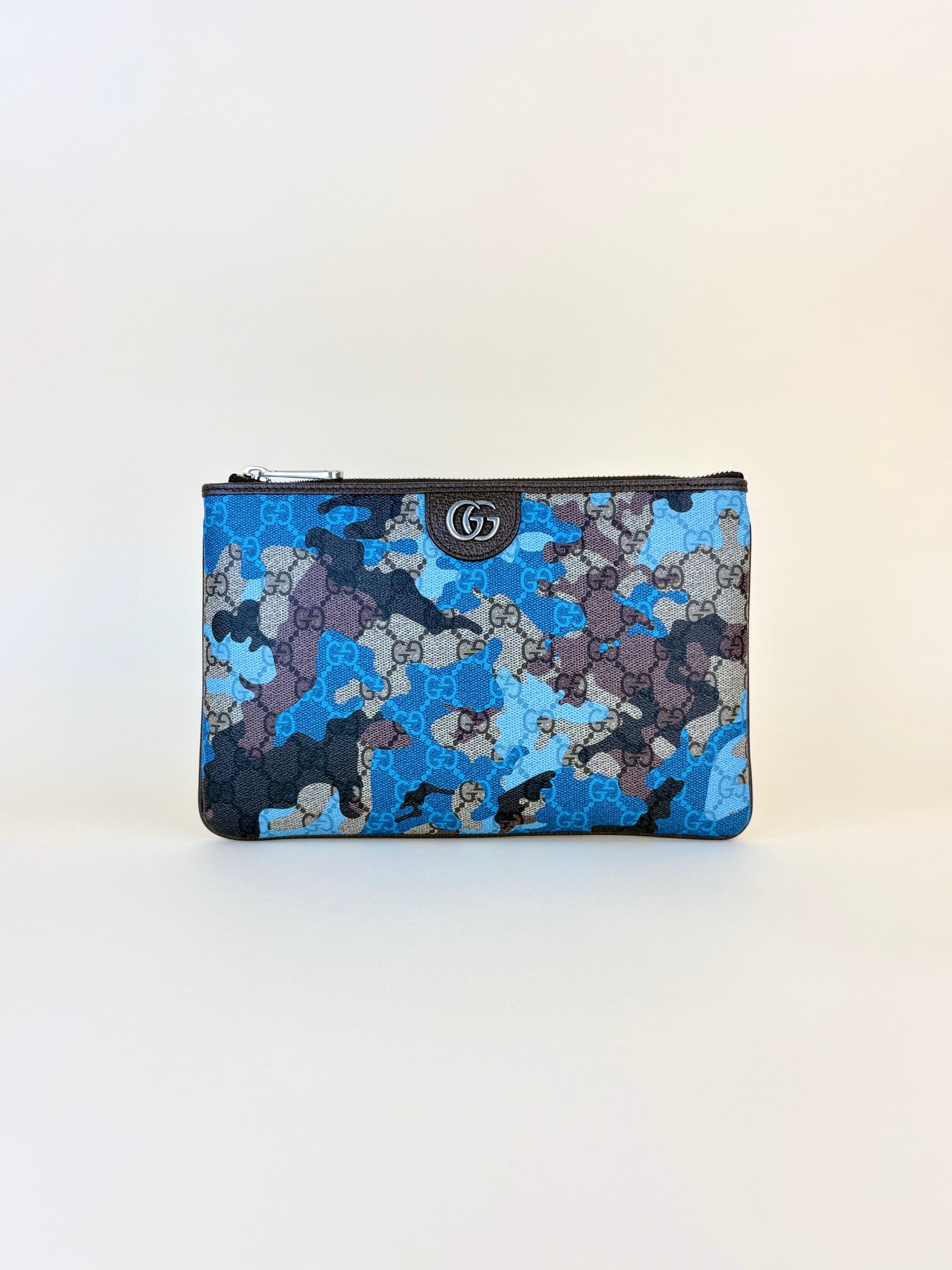 Gucci gg supreme monogram brown /blue camouflage