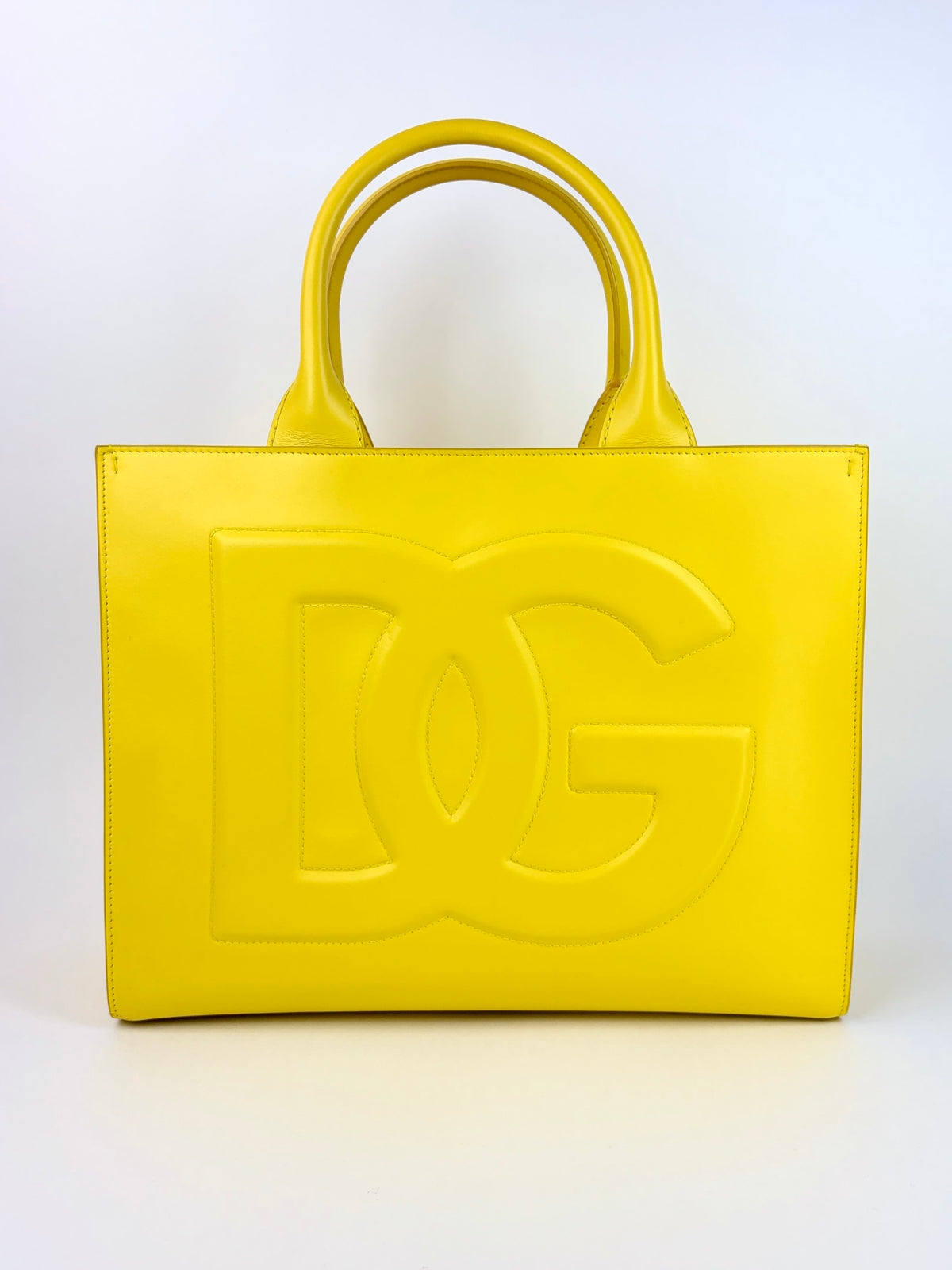 Dolce & Gabbana Yellow calfskin Daily shopper tote bag