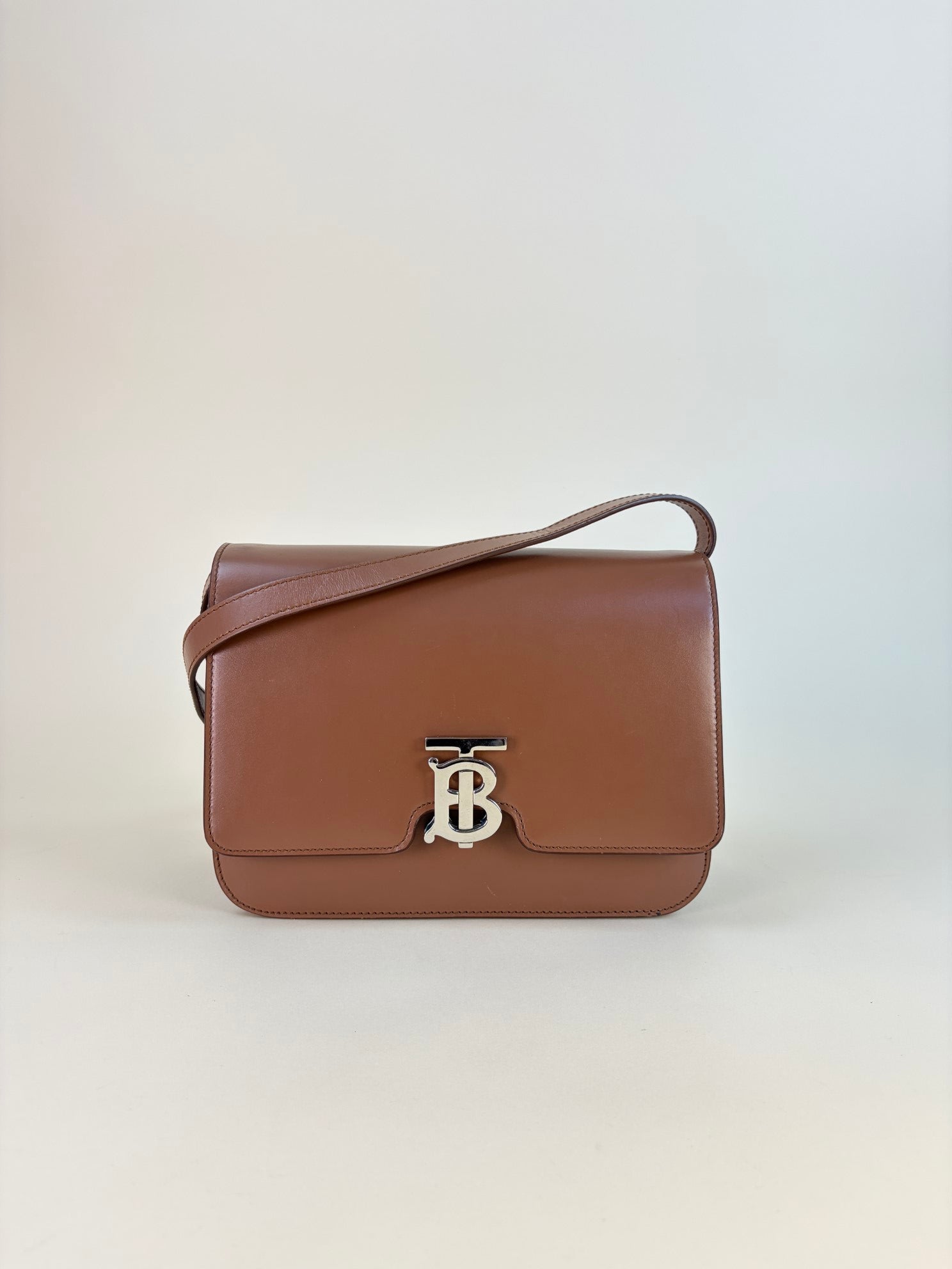 Burberry Brown TB Monogram Medium Shoulder Bag