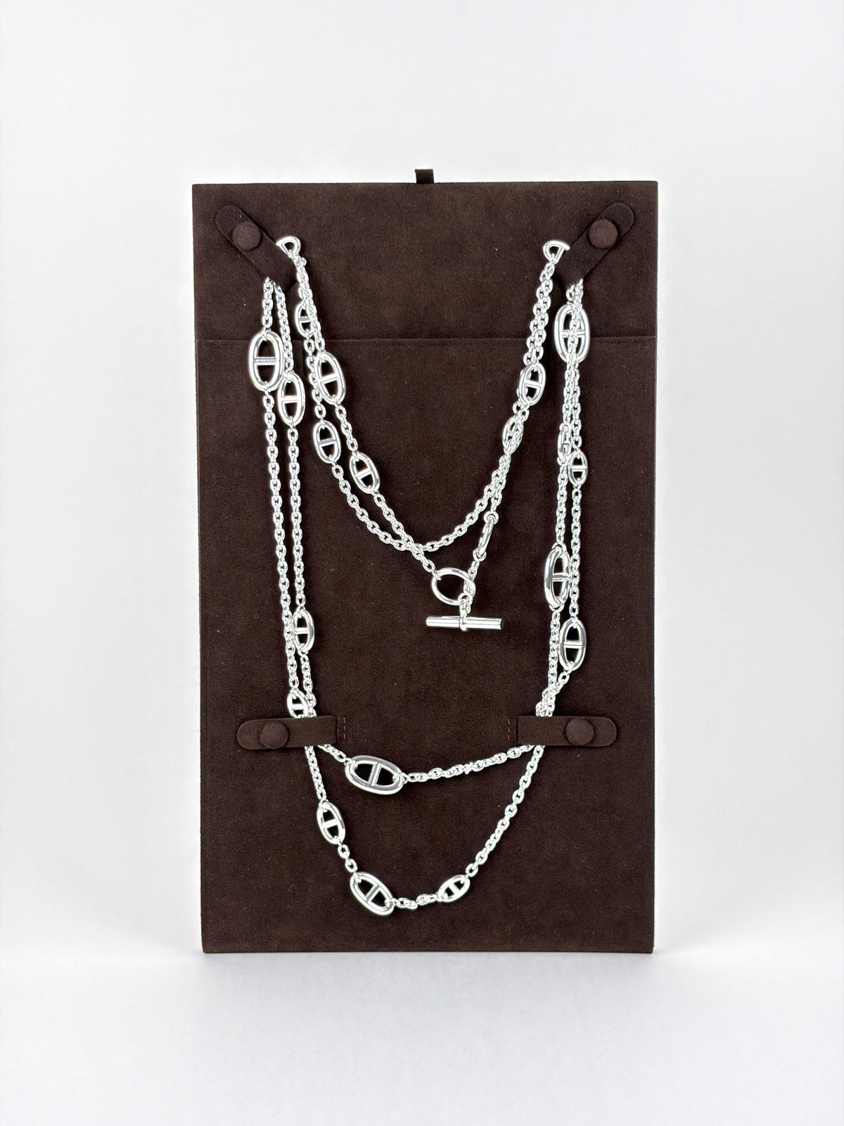 Hermes Silver Farandole strling Long Necklace 160cm