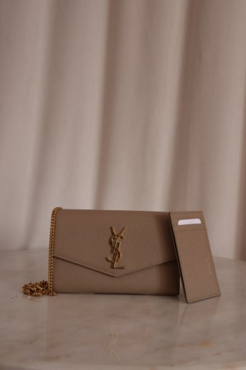 YSL Beige Uptown WOC-Wallet Chain-YSL-The Closet Egypt