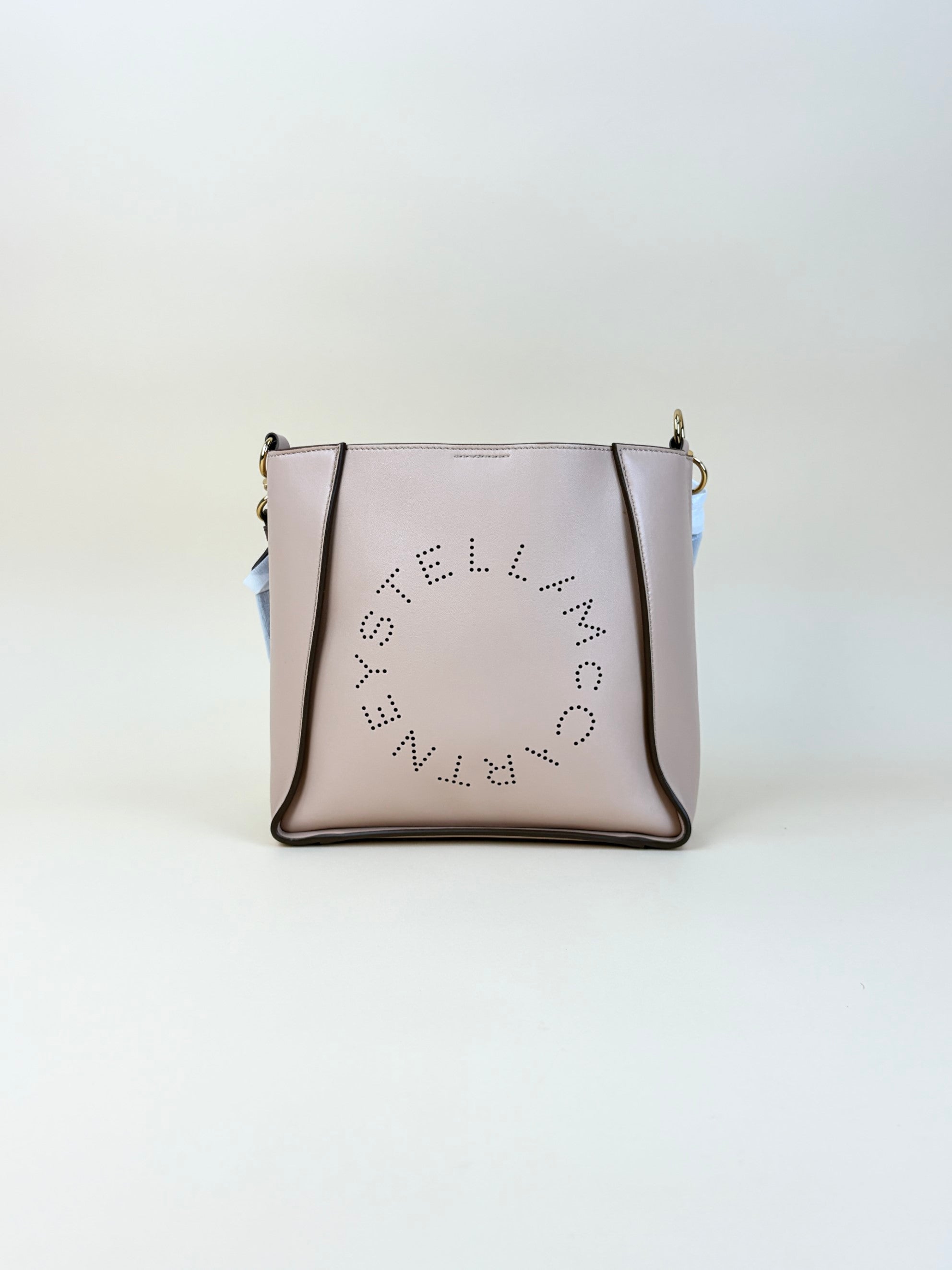 Stella Mccartney Pink Logo Square Crossbody Bag