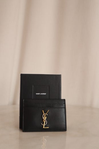 YSL Black Card Holder-Card Holder-YSL-The Closet Egypt