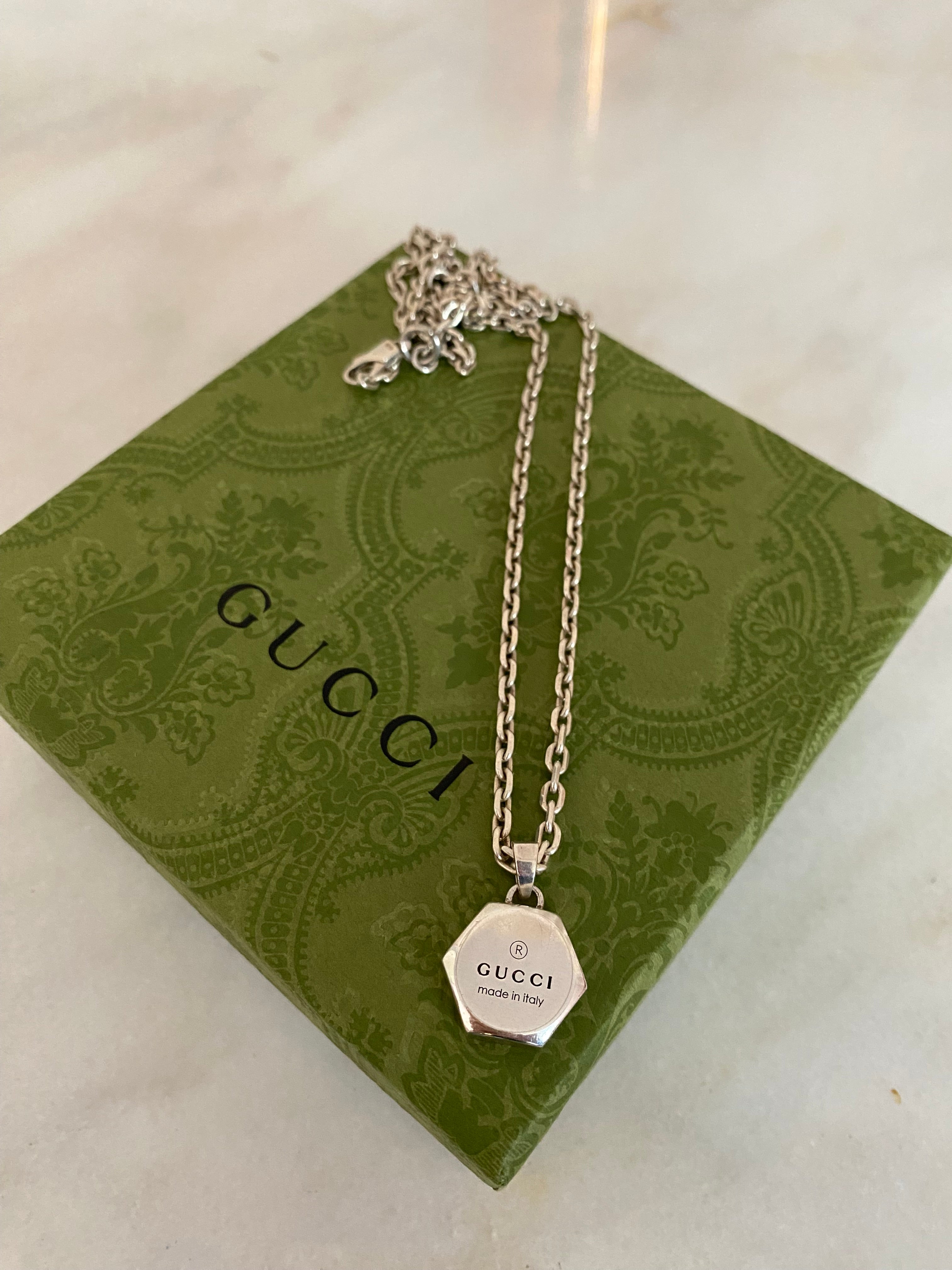 Gucci Silver Trademark Necklace-Necklaces-Gucci-The Closet Egypt