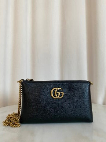 Gucci Black GG Zip Crossbody Bag