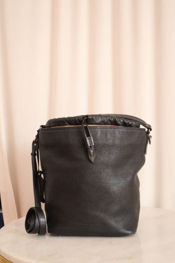 Burberry Black Bucket Nova Check Tote Bag