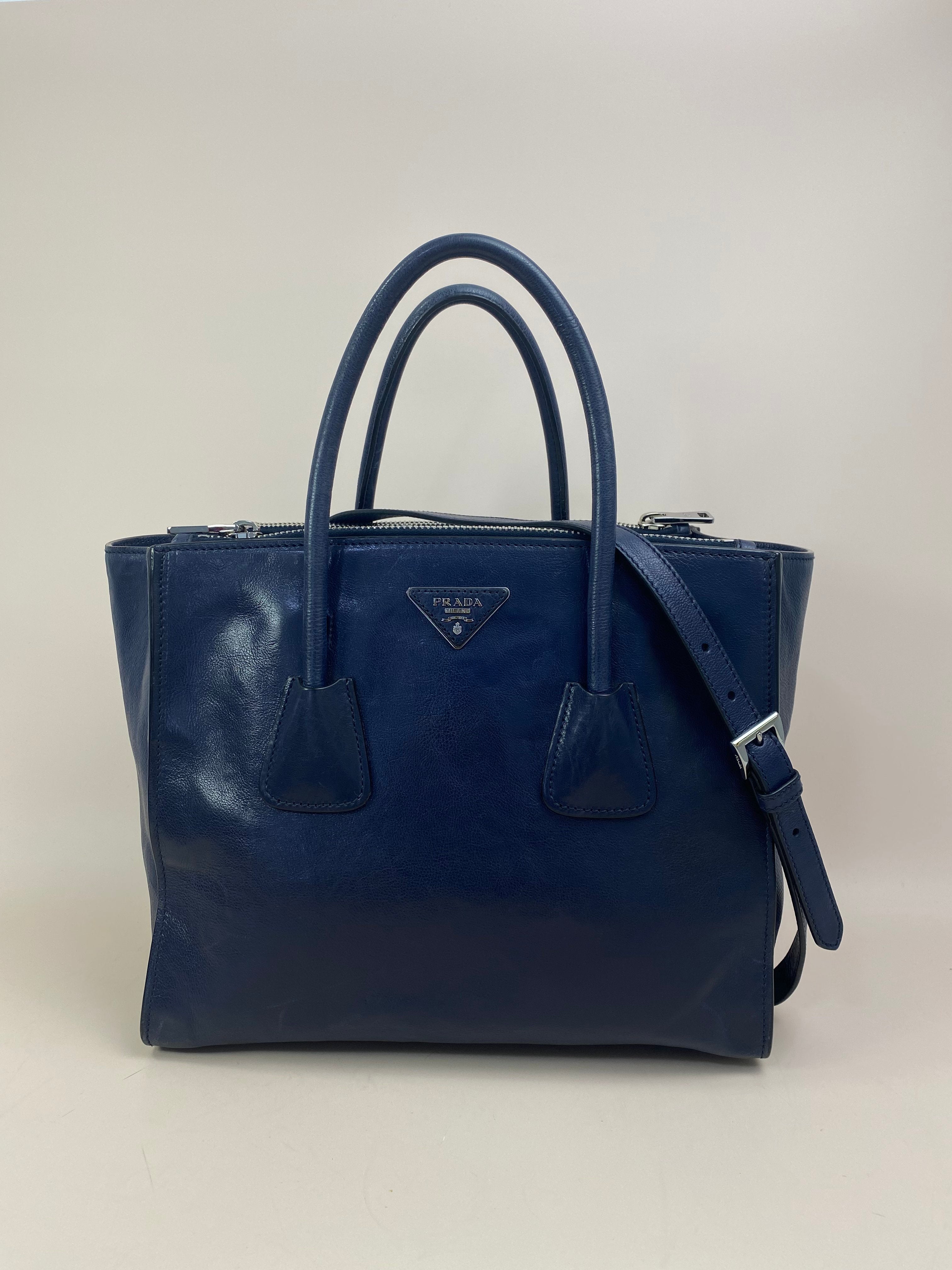 Prada Baltico Twin Pocket Double Handle Bag