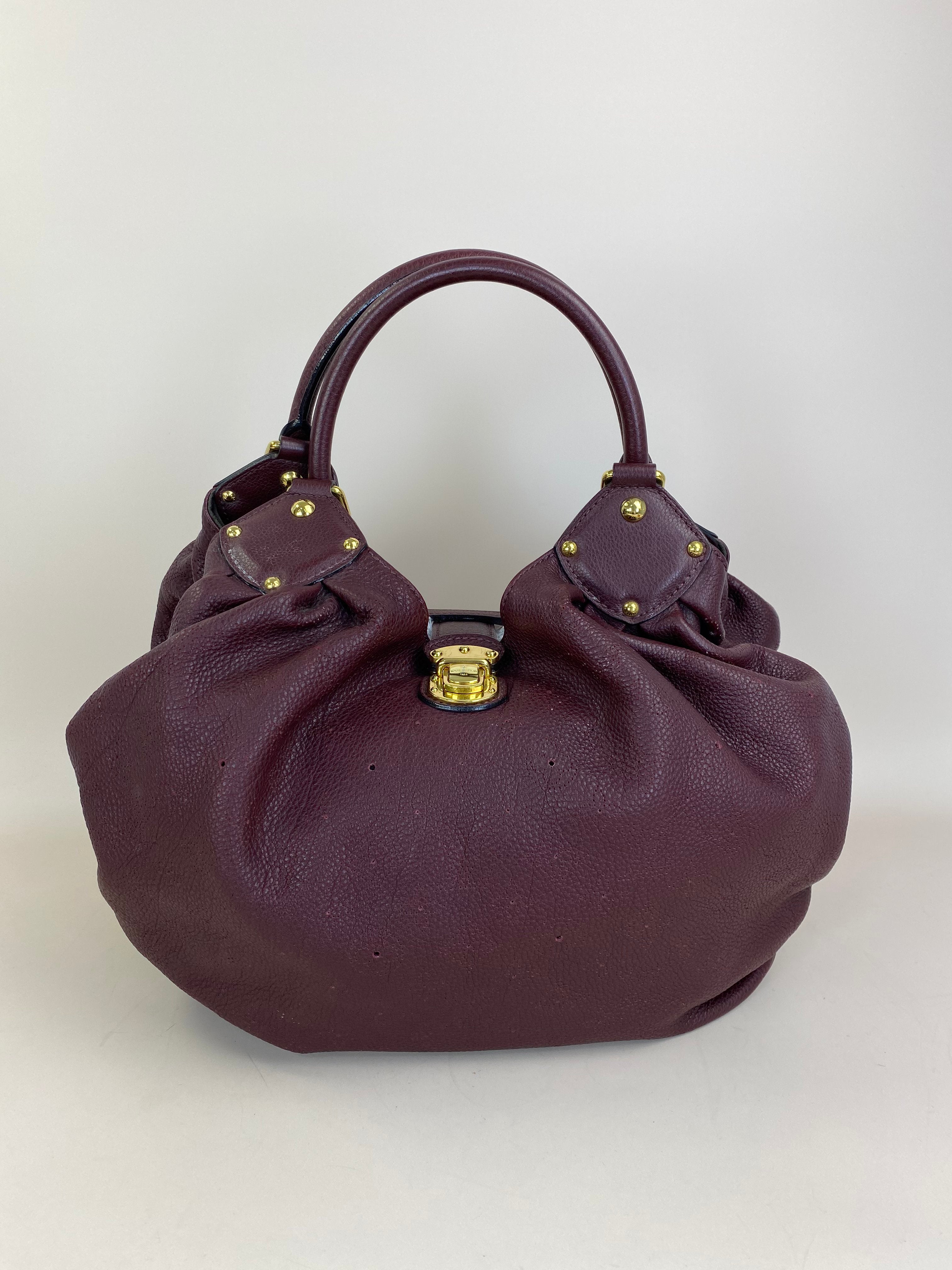 Louis Vuitton Burgundy Mahina Bordeaux Mini Lin Shoulder Bag