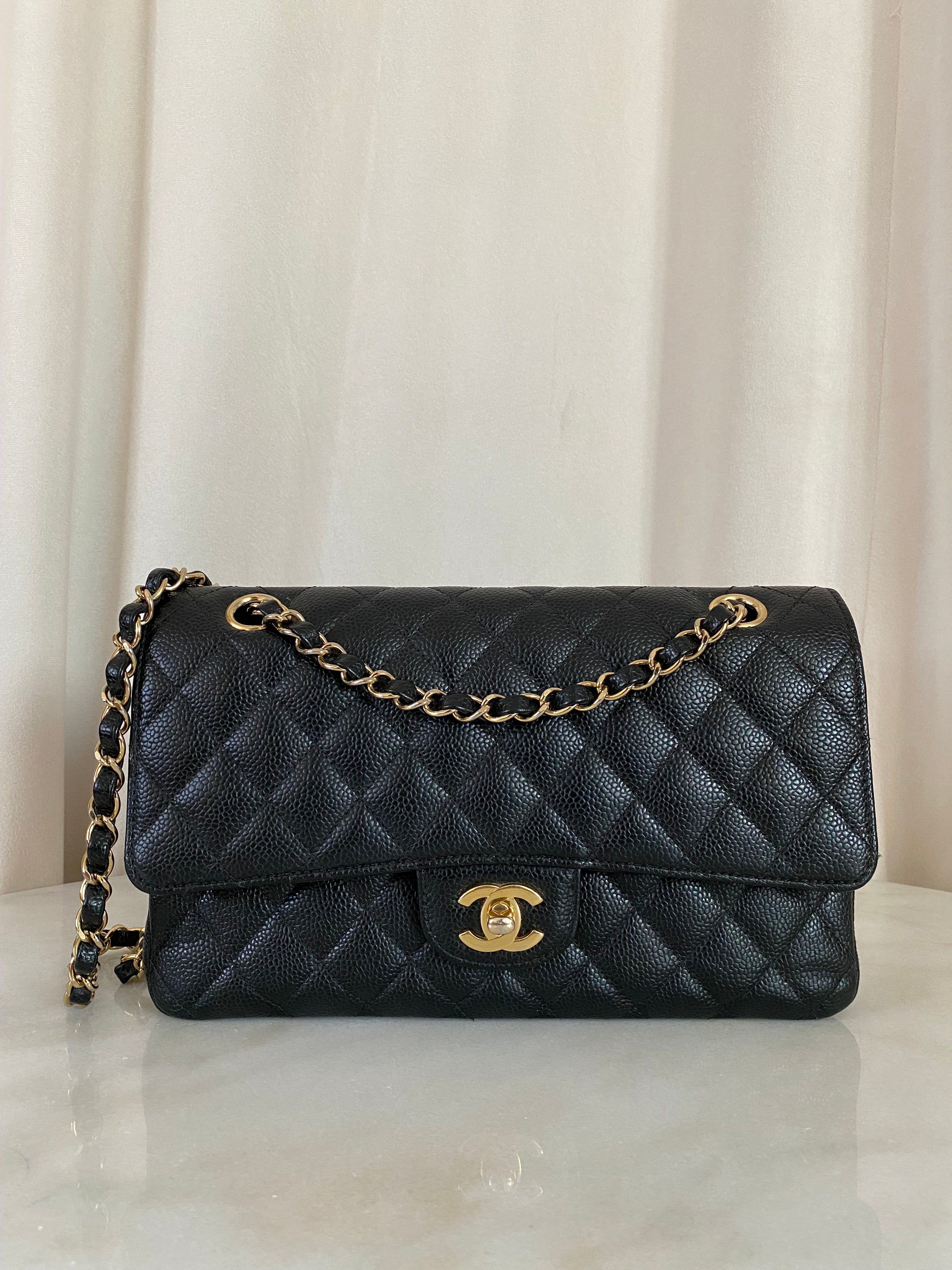 Chanel Black CC Classic Double Flap Medium Bag-handbag-Chanel-The Closet Egypt