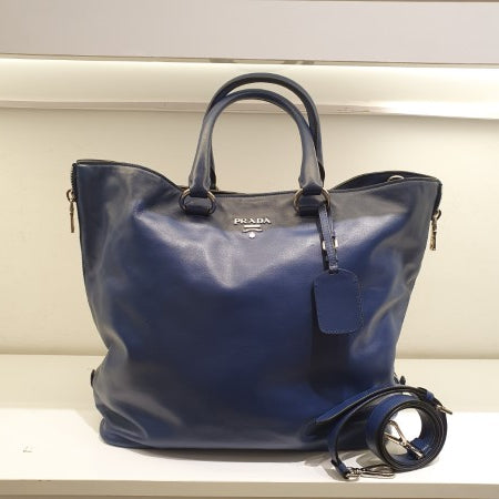 Prada Dark Blue Tote Bag-handbag-Prada-The Closet Egypt