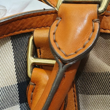 Burberry Orange House Check Parsons Tote Bag-handbag-Burberry-The Closet Egypt